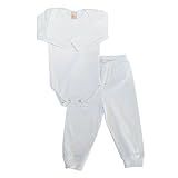 Conjunto Bebê Body E Calça Para Meninos E Meninas Branco Tamanho M