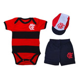 Conjunto Bebê Flamengo Kit Roupinha Com