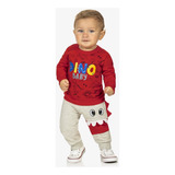 Conjunto Bebê Masculino Moletom Peluciado Dino Baby Reirex