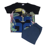 Conjunto Bebe Menina Infantil Camiseta Regata Shorts Verão