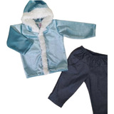 Conjunto Bebe Menino 6 A 9 Meses Casaco Plush Antialérgico