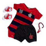 Conjunto Bebê Menino Menina Body Short Tênis Prendedor Luxo