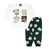 Conjunto Bebê Moletom Blusa Off White Ursos P 3 Viston