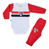 Conjunto Bebê São Paulo Body E Calça Oficial