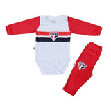 Conjunto Bebê São Paulo Body E Calça Oficial