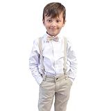 Conjunto Bege Roupa Social Infantil Menino Bebê Pajem Batizado Casamento Bege 4 