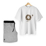 Conjunto Bermuda Camiseta Estampas Diversas Ad oficial