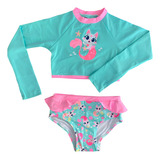 Conjunto Biquini Cropped Infantil Menina Proteção Uv Puket