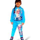 Conjunto Blusa Capuz E Calça Elástico Menina Frozen Elza