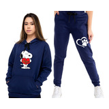 Conjunto Blusa Moletom Desenho Cão Snoopy Calça Moletom