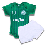 Conjunto Bodie Bebe Time De Futebol Palmeiras Infantil