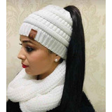 Conjunto Boina Touca Cachecol Feminino Tricô Varias Cor