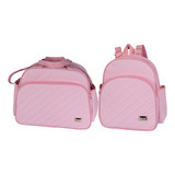 Conjunto Bolsa E Mochila Maternidade Impermeável Brilho Bebê