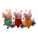 Conjunto Bonecos De Pelúcia Personagens Desenho Infantil Animais Família Pig Tradicional Porcos Porquinhos Estrela Brinquedos Boneca Mamãe Peppa Boneco Papai