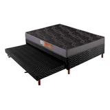 Conjunto Box C aux Casal Colchão Espuma Polar D23 Pérola Ci