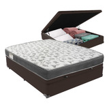 Conjunto Box Com Baú Casal Marrom Ortobom Iso100 D33 138x188