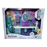 Conjunto Brinquedo Carrinho De Doces Sobremesa Frozen Disney Acompanha Boneca Barbie Princesa Elsa E Mini Boneco De Neve Olaf Faz Sorvete De Massinha Mattel Brinquedos
