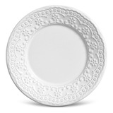 Conjunto C 6 Pratos De Sobremesa Madeleine Branco Ø20 5cm Porto Brasil