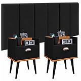 Conjunto Cabeceira Cama Casal 1 40 Com Kit 2 Criado Quarto Milena Preto Preto Cinamomo 