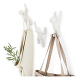 Conjunto Cabideiros De Parede Com 3 Pçs Moderno Buddy Umbra
