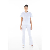 Conjunto Calça Bailarina E Camisa Pólo babá Cuidadora