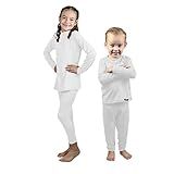 Conjunto Calça Blusa Infantil Kids Frio Unissex Kit Segunda Pele Termica Menino Menina Branco  06 