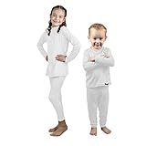 Conjunto Calça Blusa Infantil Kids Frio Unissex Kit Segunda Pele Termica Menino Menina Branco 12 