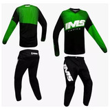 Conjunto Calça   Camisa Trilha Ims Mx Preto fluor Motocross