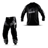 Conjunto Calça Camisa Trilha Motocross Pro Tork Insane Black