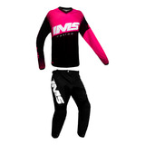 Conjunto Calca E Camisa Ims Mx Preto Rosa Motocross Trilha