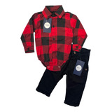 Conjunto Calça Jeans E Camisa Body P M G Meses Bebe