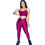 Conjunto Calça Legging 3d Top Com