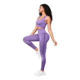 Conjunto Calça Legging Levanta Bumbum E Cropped Sem Costura