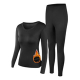 Conjunto Calça Térmica Flanelada E Blusa Térmica Feminina