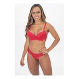 Conjunto Calcinha Sutiã Tule Renda Lingerie Atacado Varejo