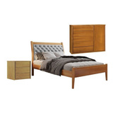 Conjunto Cama Solteiro Vivare Cômoda 5 Gavetas Ac