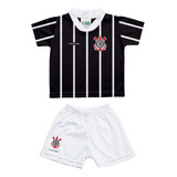 Conjunto Camiseta E Shorts Bebê Infantil Time Do Corinthians