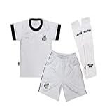 Conjunto Camiseta Shorts E Meia Santos Rêve D Or Sport Crianças Branco Preto 3