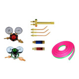 Conjunto Caneta De Maçarico 201 Mangueira Válvula Manômetro