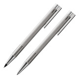 Conjunto Caneta Esfero E Lapiseira 0 5 Lamy Logo Aço Brushed