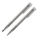 Conjunto Caneta Esfero Lapiseira 0 5 Lamy Logo Aço Brushed