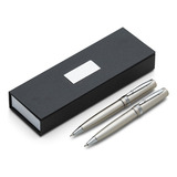 Conjunto Caneta Lapiseira Metal Executivo C Estojo Premium