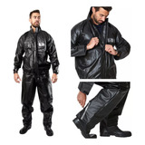 Conjunto Capa Chuva Moto Emborrachada Impermíavel Com Gola