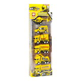 Conjunto Carrinho De Brinquedo Friccao Obra 6 Pcs