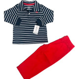 Conjunto Carter s Camisa Polo E Calça Para Bebês