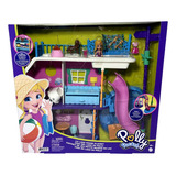 Conjunto Casa Casinha Da Boneca Menina Polly Pocket Acompanha Acessórios E Pet Cachorro Cachorrinho Possui 02 Andares Cozinha Banheiro Quarto Escorregador Piscina E Balanço Mattel Brinquedos