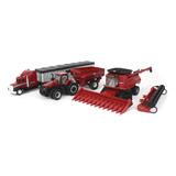 Conjunto Case Colheitadeira 8250 Trator 340 1 64 Cor Bordô