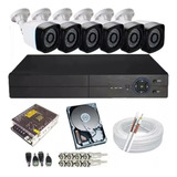 Conjunto Cftv 6 Câmeras Infra 2mp 1080p Dvr 8 Canais C 1tb