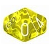 Conjunto Chessex 10 Dados 10 Faces Translúcidos Amarelos Rpg
