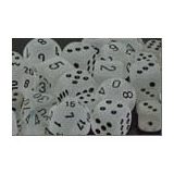 Conjunto Chessex De 7 Dados Frosted Clear Black Rpg D d